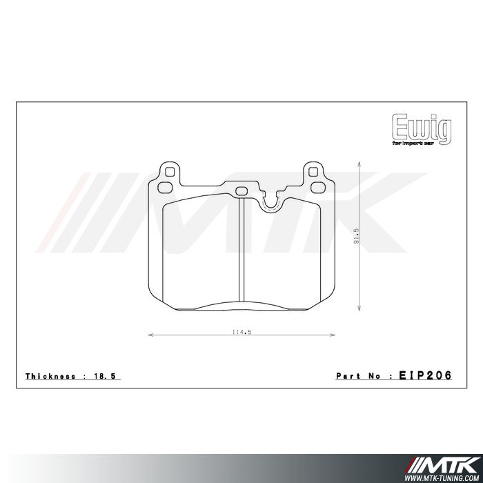 Plaquettes Endless ME20 EIP206 pour BMW Serie 3 F3X
